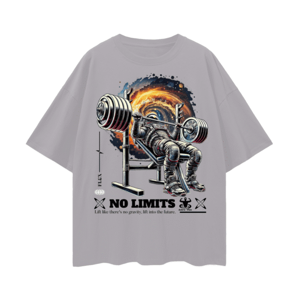 Oversized No Limits Tee (Black Text) - Image 2