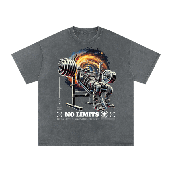 Mineral Wash Oversized No Limits T-Shirt - Image 5