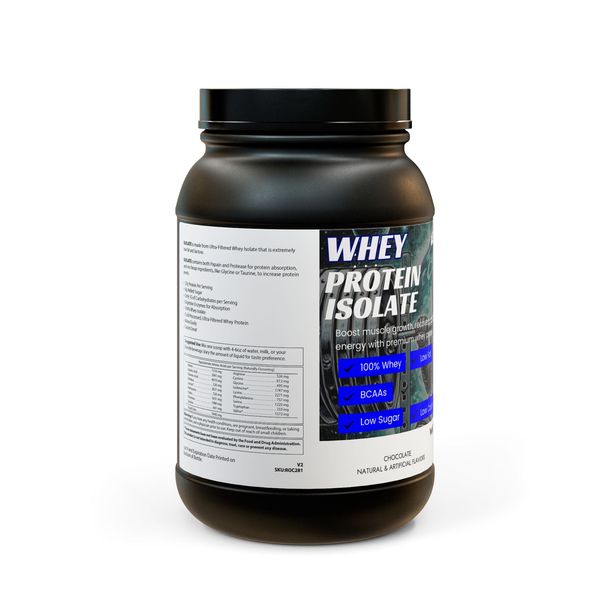 Whey Isolate Protein Supplement (907g, 2lb) - Image 2